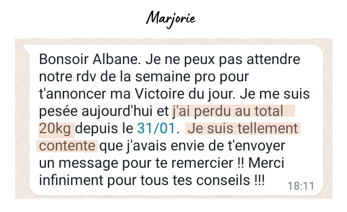 Témoignage Marjorie