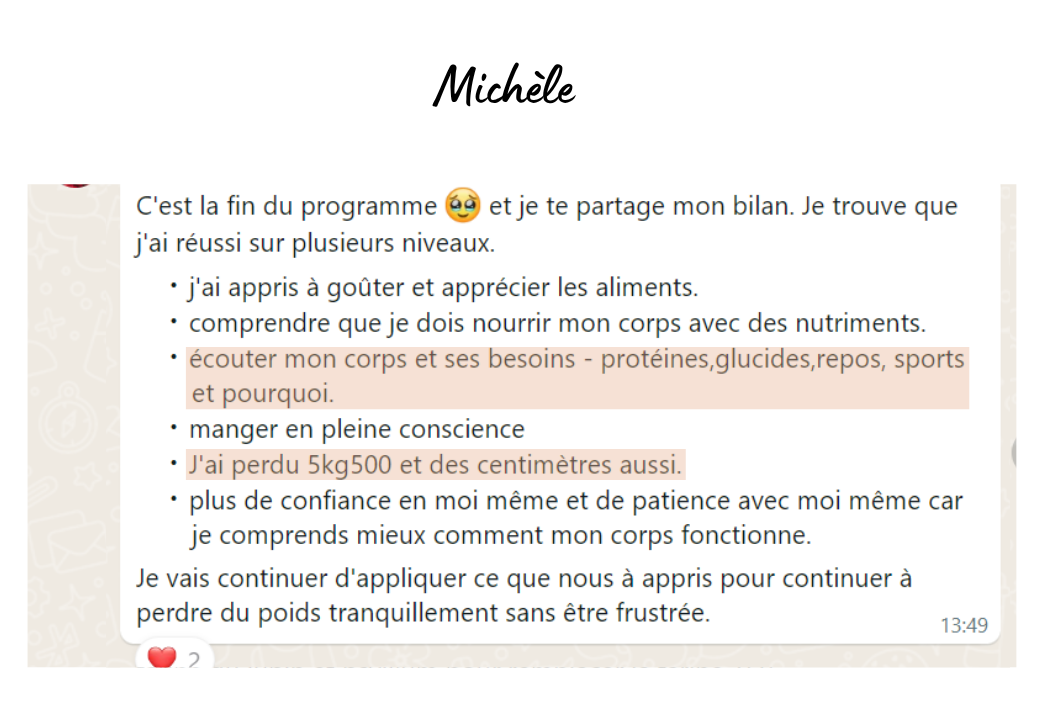 Témoignage Michèle